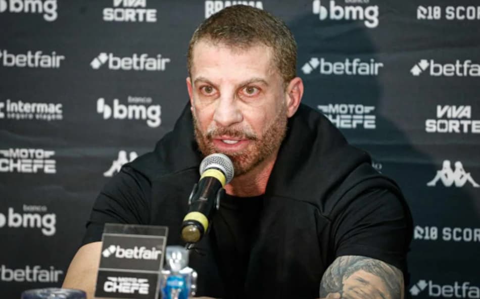 Pedrinho durante entrevista coletiva