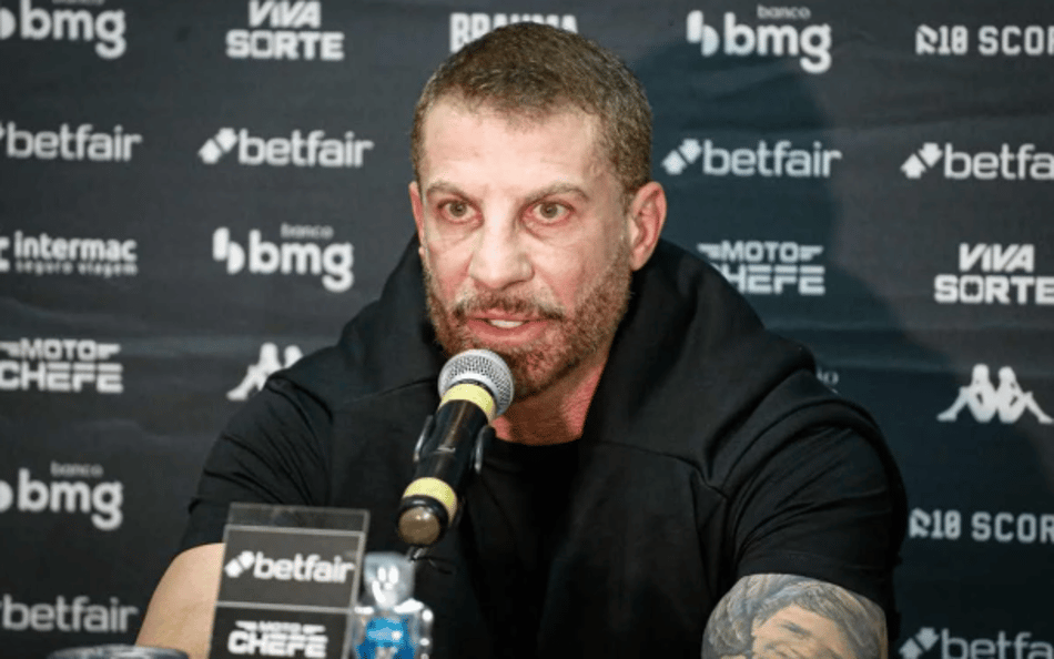 Pedrinho durante entrevista coletiva