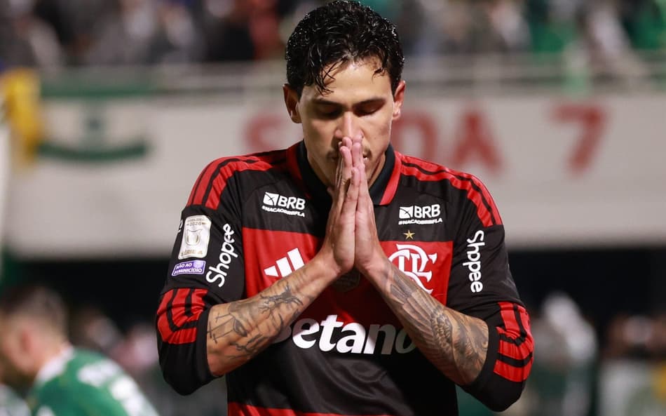 Pedro comemorando gol em Chapecoense x Flamengo pelo Campeonato Brasileiro