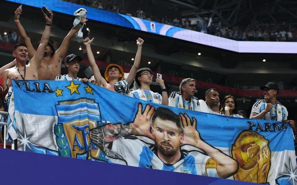 Torcida da Argentina durante o confronto contra o Egito, em Atlanta, na Copa do Mundo de 2026