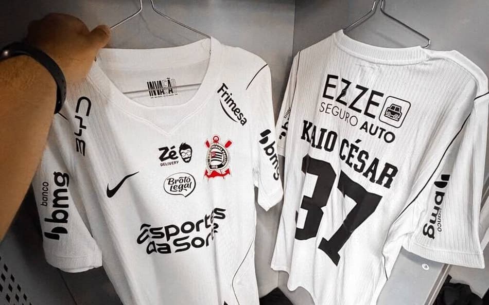 Camisa do Corinthians no vestiário para o duelo contra o Cascavel