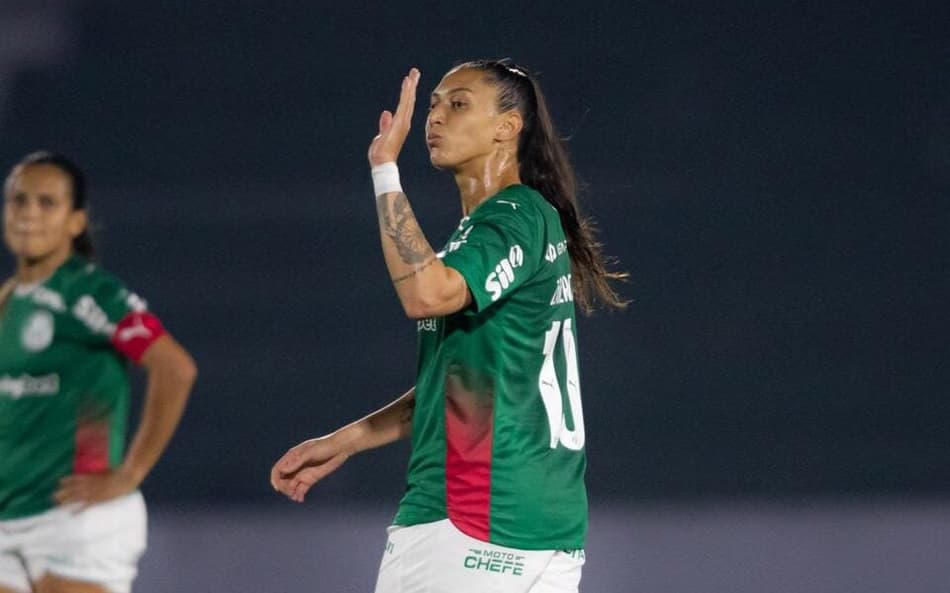 Bia Zaneratto marcou o segundo gol do Palmeiras contra a seleção do Paraguai. (Vinicius Gois/Divulgação)