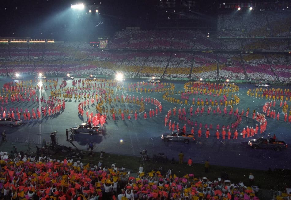 Cerimônia de abertura dos Jogos Olímpicos de Atlanta 1996 (Foto: Reprodução)