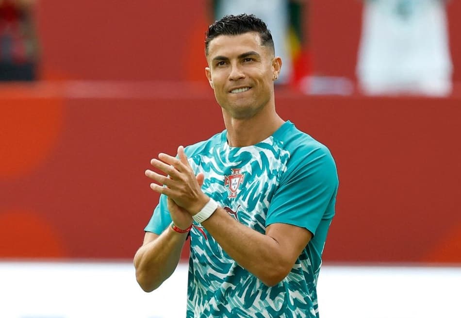 Cristiano Ronaldo no aquecimento para Portugal x Croácia pela Copa do Mundo de 2026