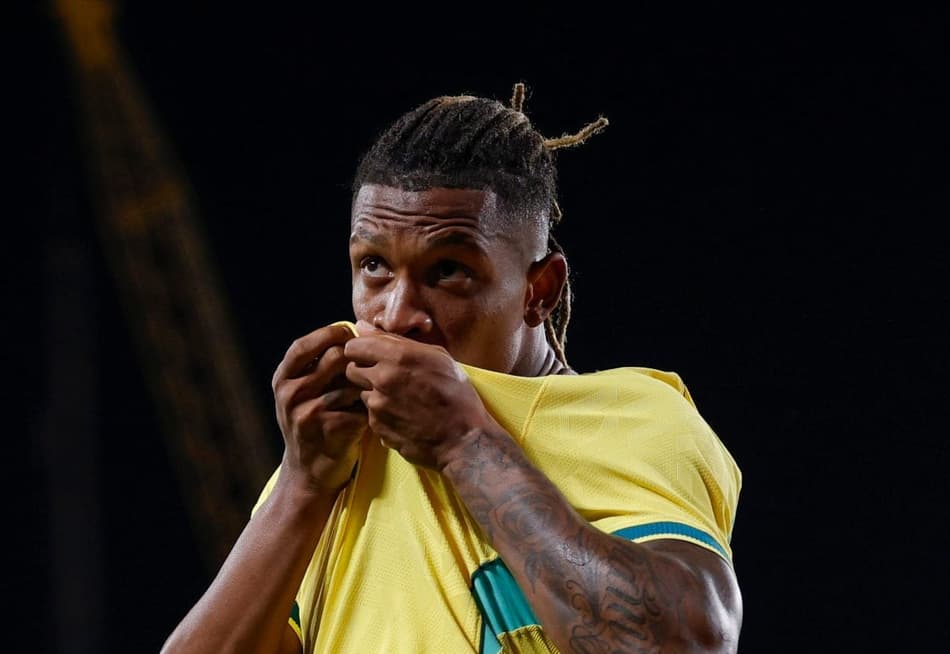 Danilo Santos comemora gol pelo Brasil na vitória por 3 a 1 sobre a Croácia