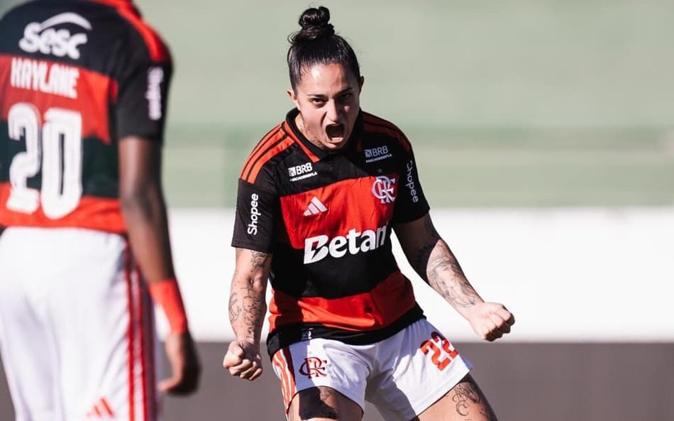 Fernanda comemora gol marcado na Brasil Ladies Cup 2026. (Guilherme Veiga/Brasil Ladies Cup)