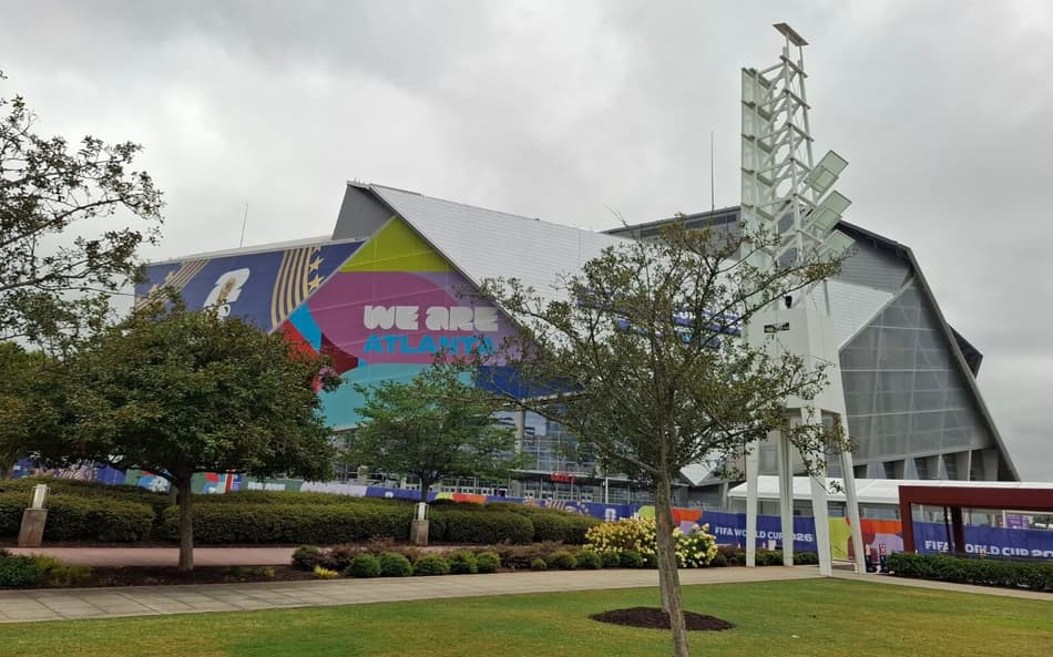 Mercedes Benz Stadium, em Atlanta, palco de Inglaterra x Argentina pela Copa do Mundo