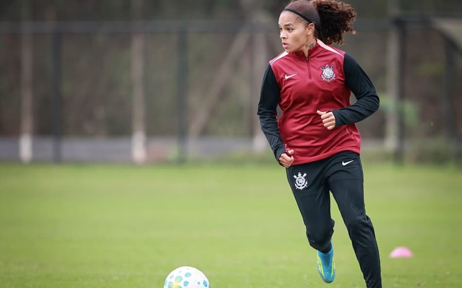 Gisela Robledo durante treino do Corinthians. (Foto: Rodrigo Gazzanel/Agência Corinthians)