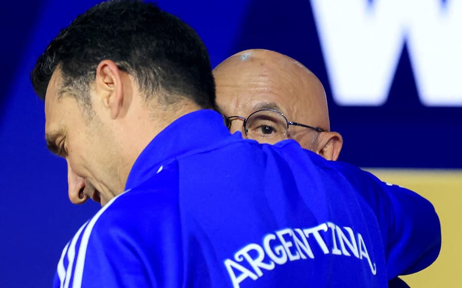 Lionel Scaloni e Luis de la Fuente, técnicos de Argentina e Espanha