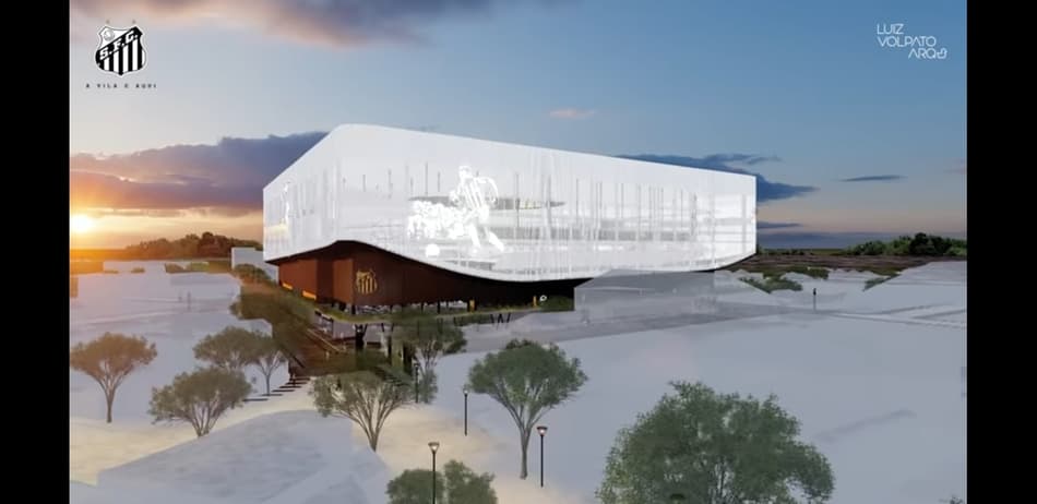 Presidente do Santos promete reunião sobre nova Vila Belmiro; veja imagens do projeto