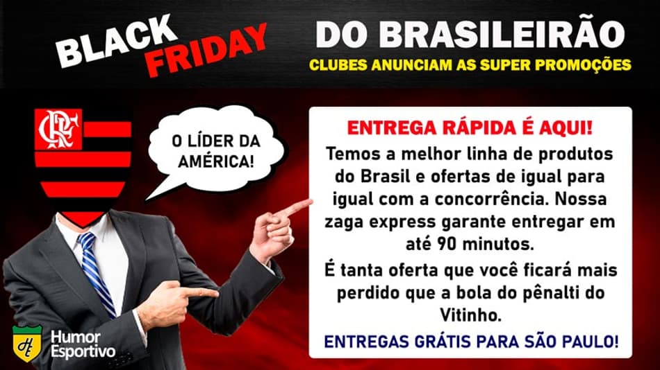 E se os clubes brasileiros anunciassem suas promoções na Black Friday?