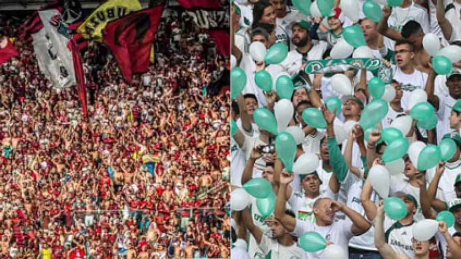 Torcidas Flamengo e Palmeiras