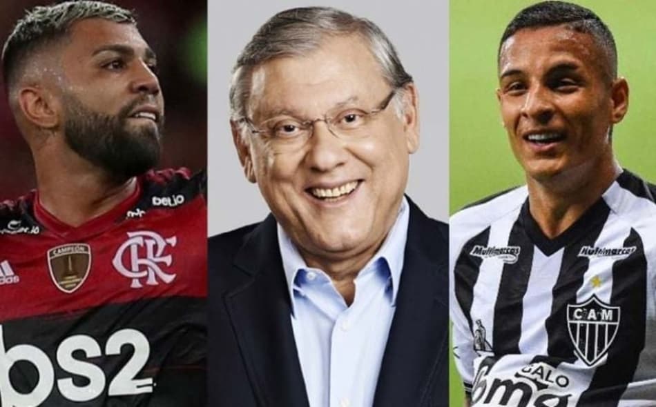 Milton Neves monta time ideal com jogadores de Flamengo, Palmeiras e Atlético-MG; confira a escalação!