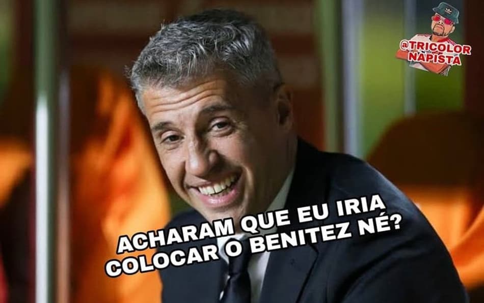 Poupado para o Paulistão? Benítez fica no banco e web não perdoa em memes com Crespo