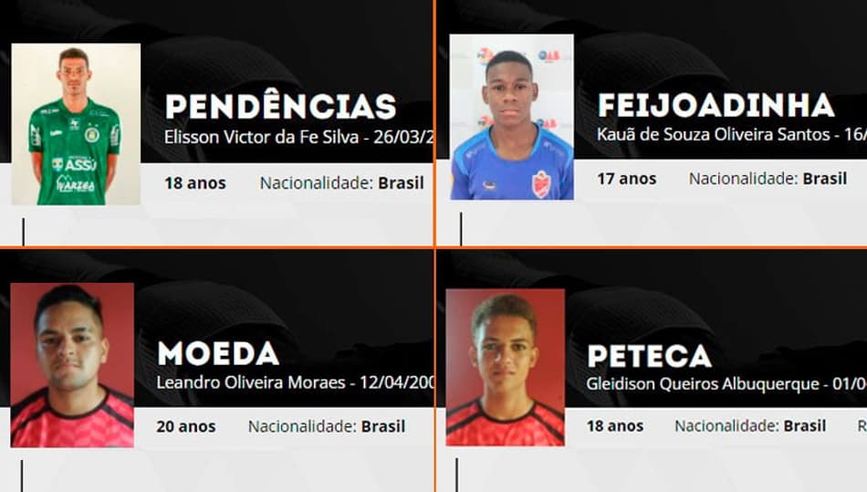 Tagarela, Pendências, Tio Pity… veja os apelidos mais divertidos da Copinha