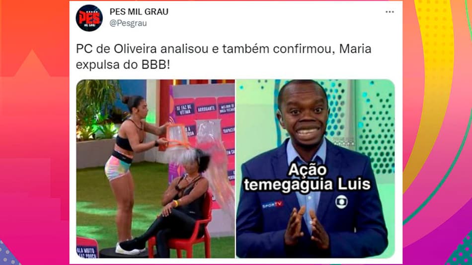 Maria é expulsa do BBB e web faz memes relacionados ao esporte: “Vermelho após dois amarelos”