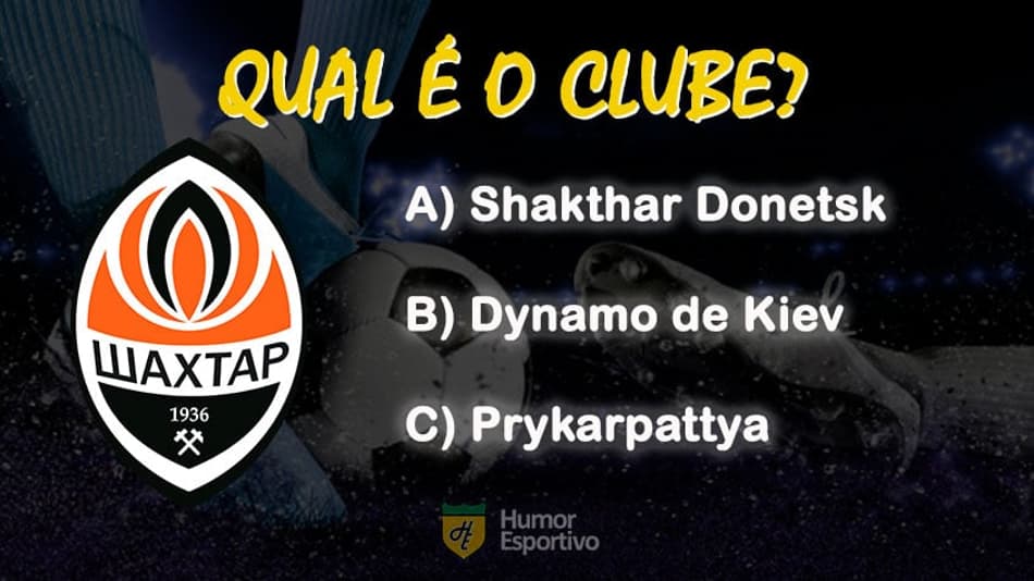 Ucrânia em pauta: conheça os símbolos dos times do Campeonato Ucraniano em quiz