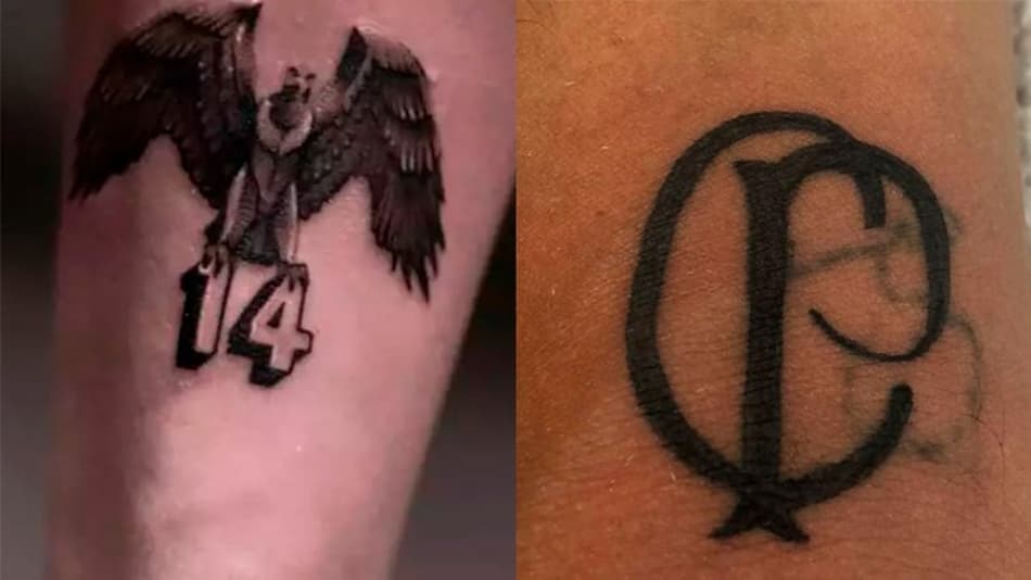 Arrascaeta tatuou o Urubu: conheça 14 jogadores com tatuagens ligadas a clubes