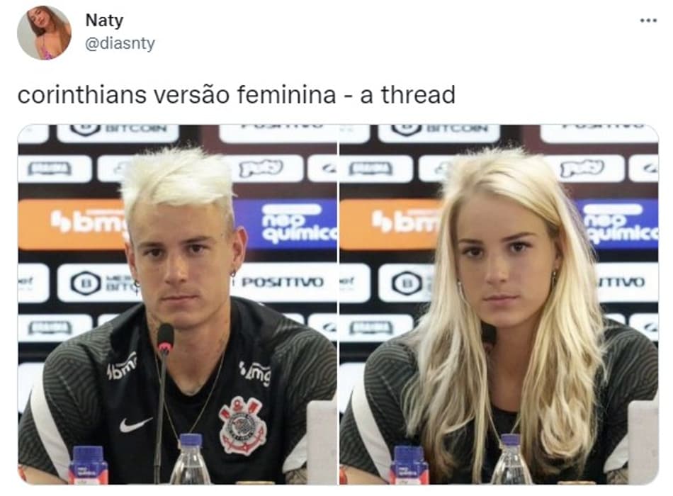 Jogadores do Corinthians se fossem mulheres