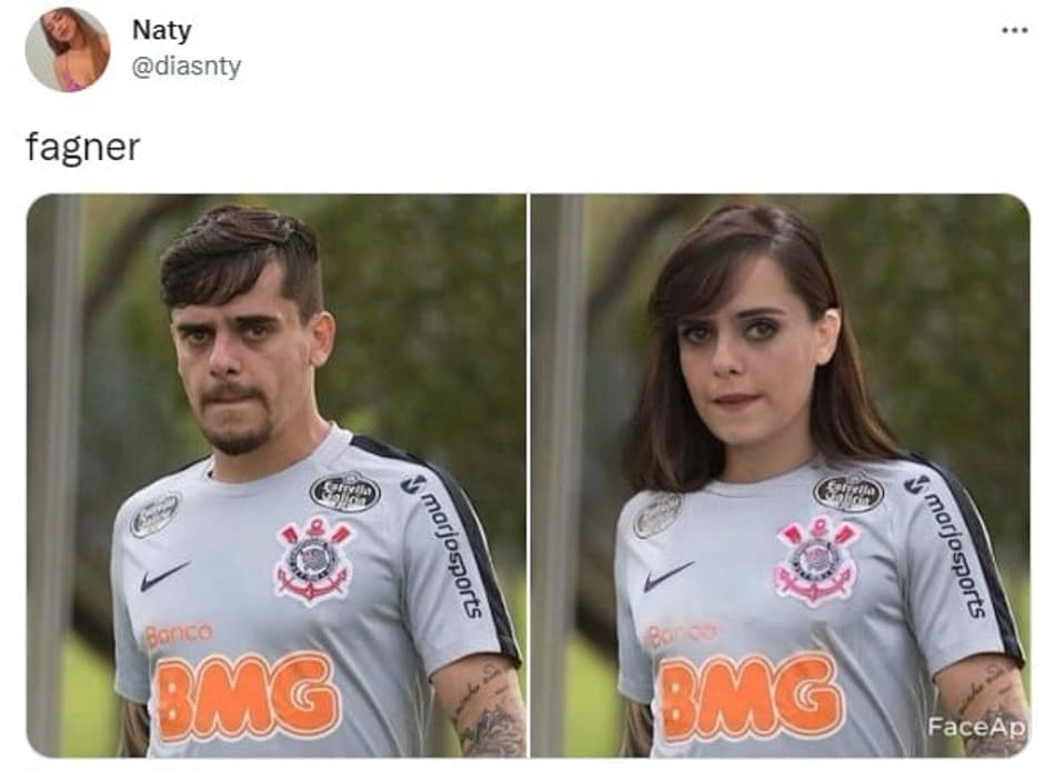 Jogadores do Corinthians se fossem mulheres