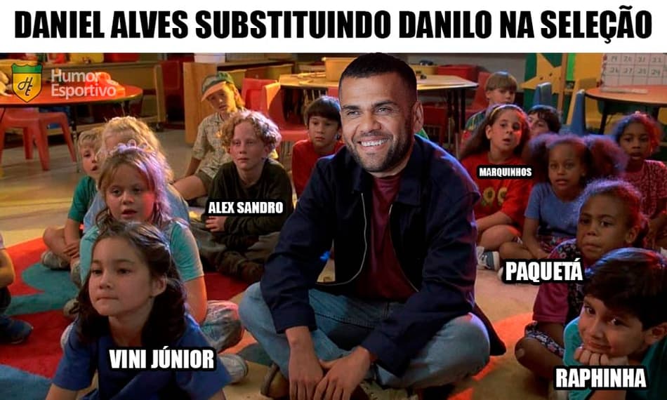 Web faz memes com Daniel Alves, possível substituto de Danilo na Copa do Mundo