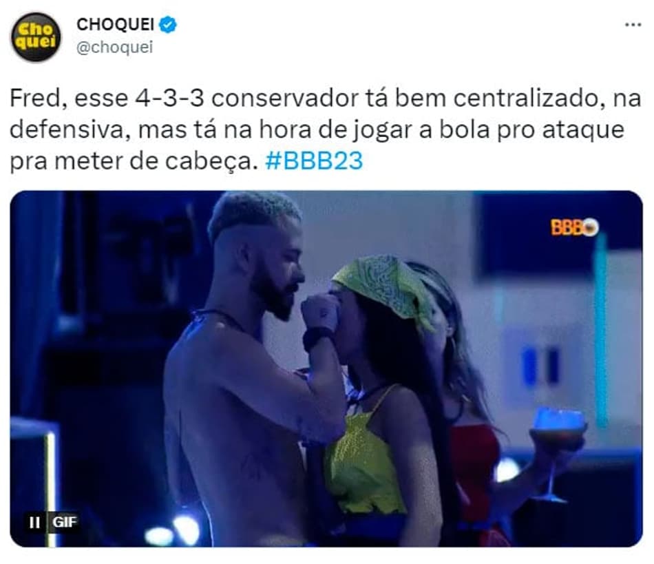 Beijo entre Fred e Larissa no BBB rende memes