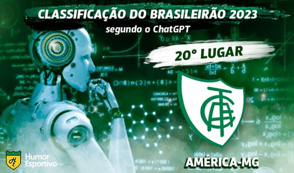 Inteligência artificial aponta a classificação dos 20 clubes da Série A do Brasileirão 2023