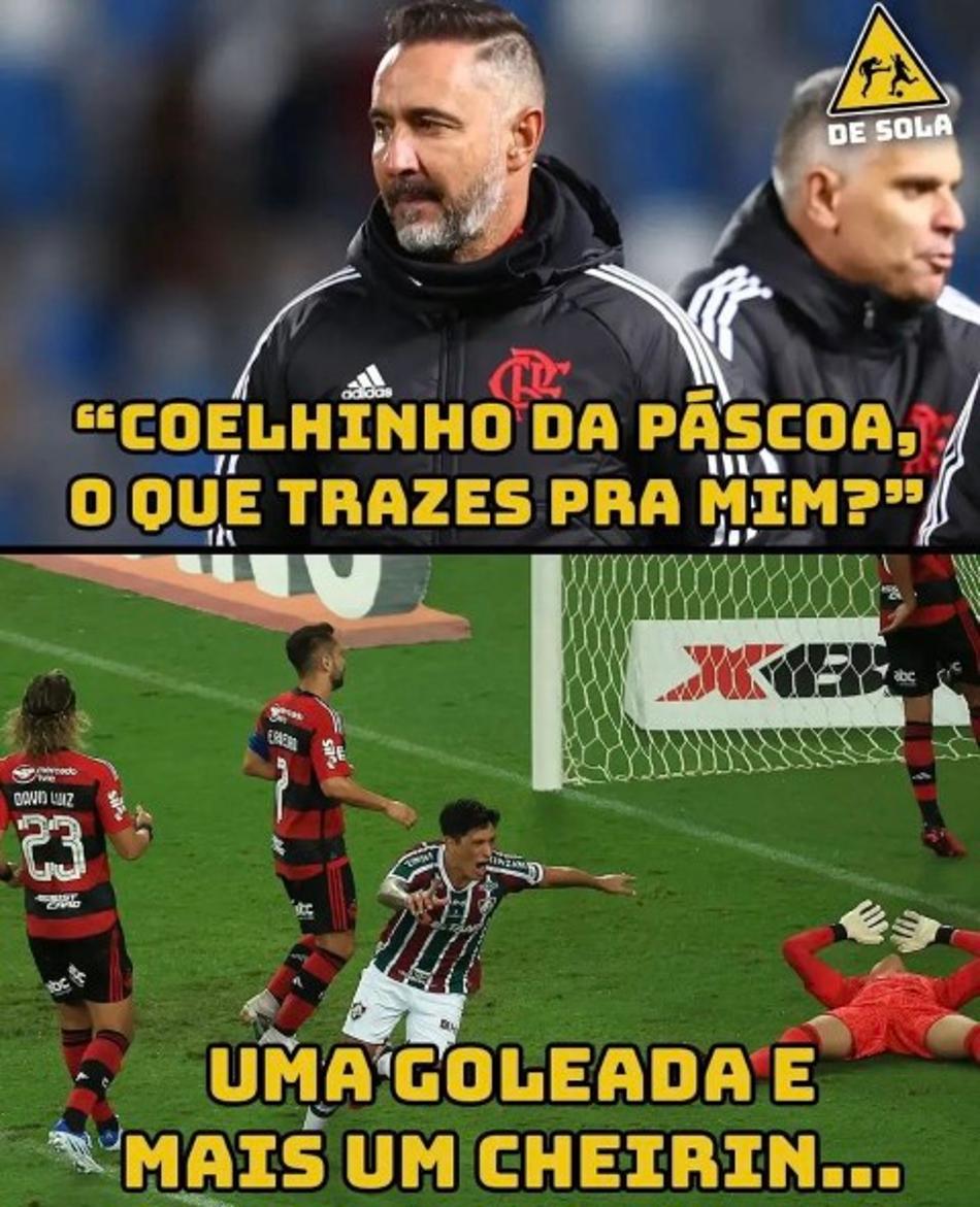 É chocolate! Os memes da goleada do Fluminense sobre o Flamengo