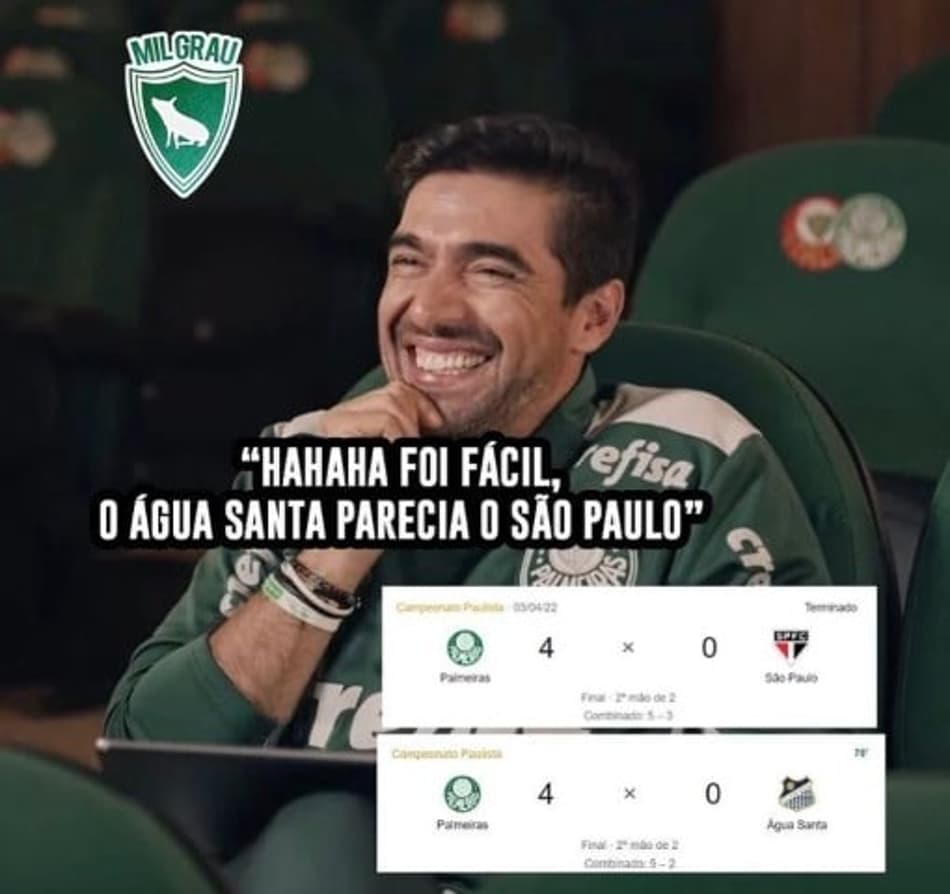 Título do Palmeiras sobre o Água Santa rende memes: “Parecia o São Paulo”