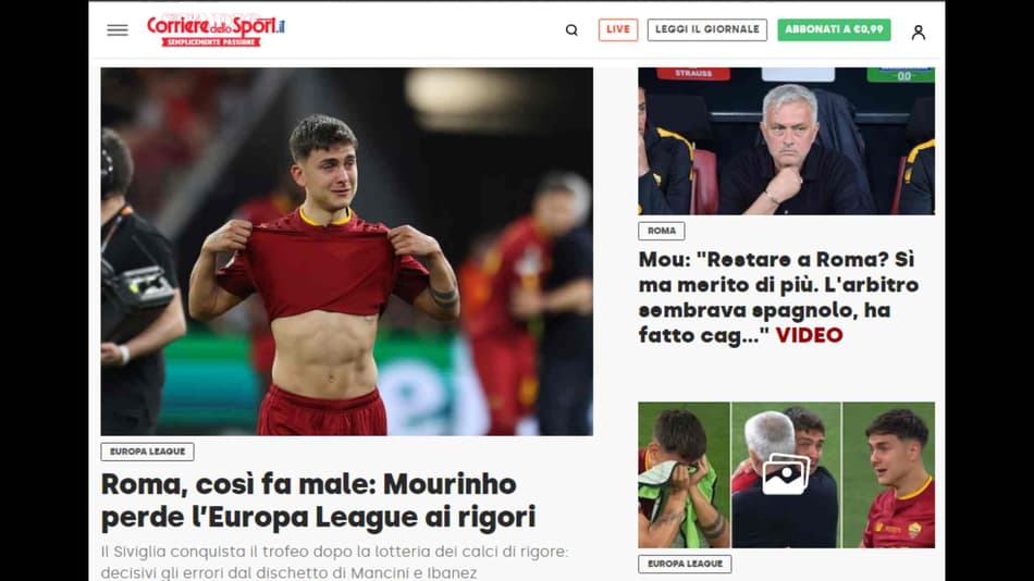 Repercussão internacional - final da Europa League