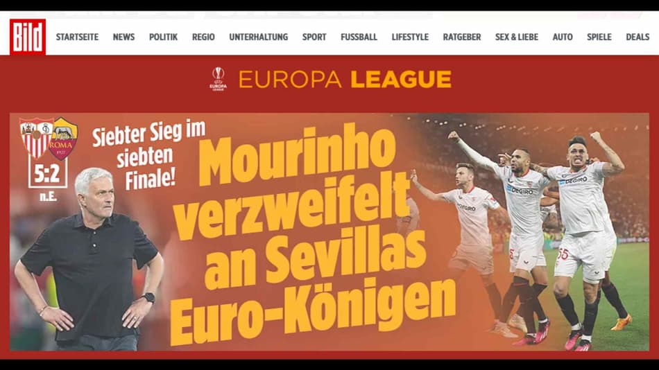 Repercussão internacional - final da Europa League