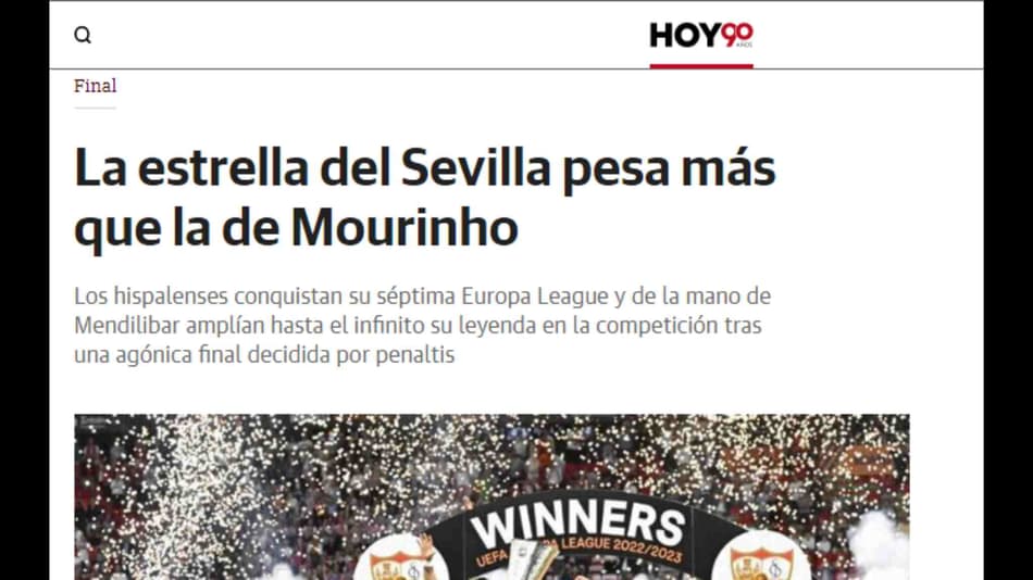 Repercussão internacional - final da Europa League
