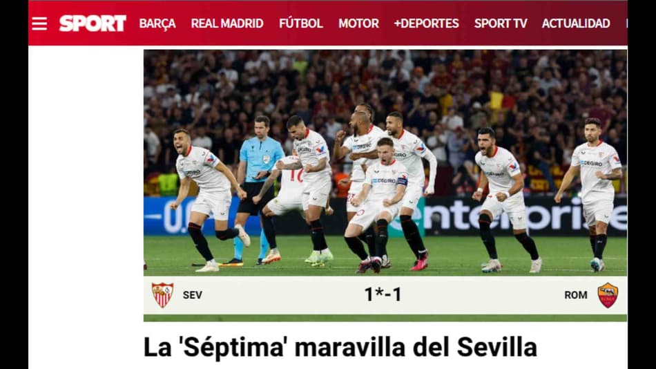 Repercussão internacional - final da Europa League