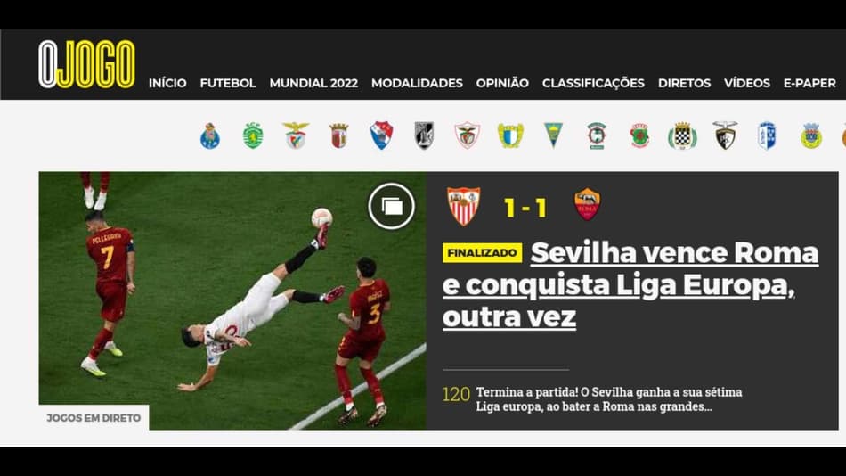 Repercussão internacional - final da Europa League