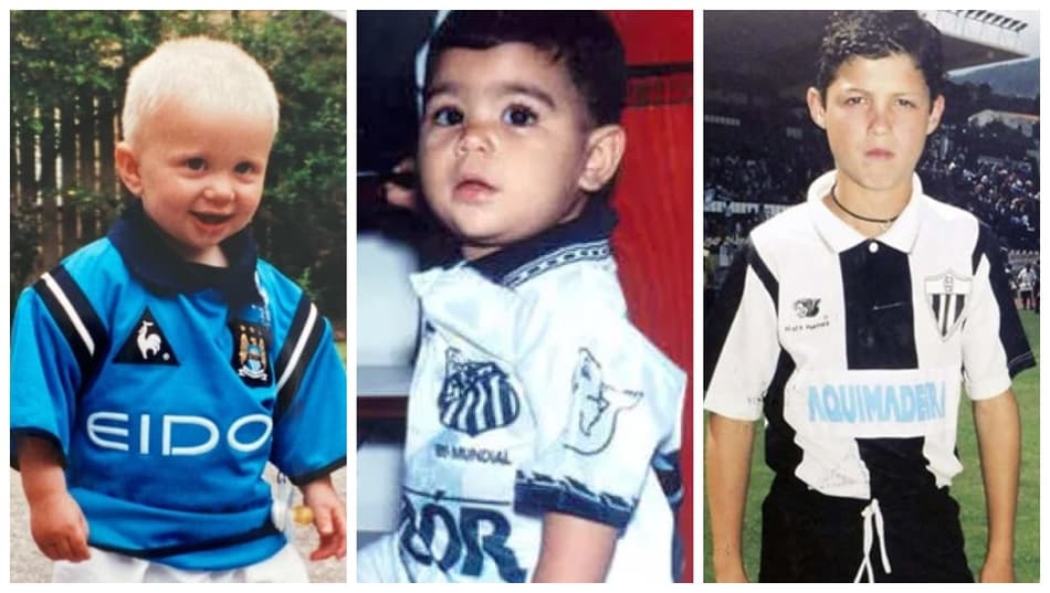 Montagem jogadores crianças