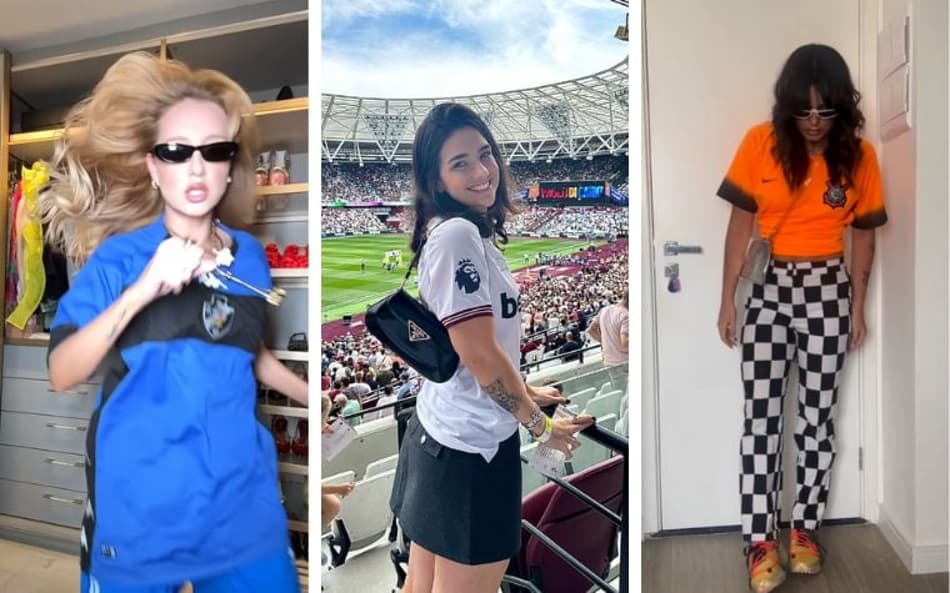 Moda e futebol andam juntos sim! Veja influenciadoras que já apareceram usando camisas de time