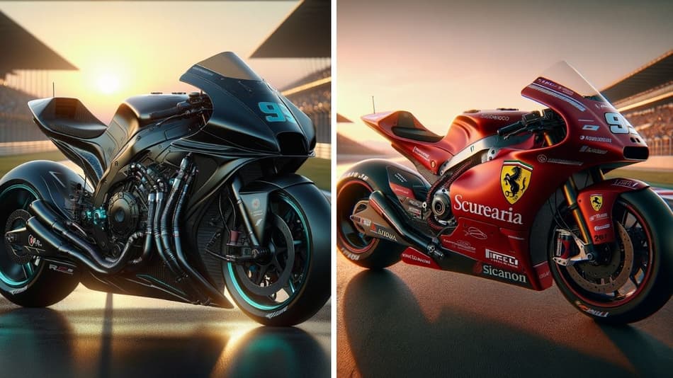 moto mercedes ferrari