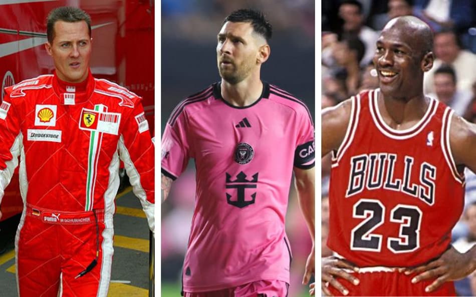 Michael Schumacher, Lionel Messi, Tiger Woods.. Confira o ranking dos atletas mais ricos de todos os tempos