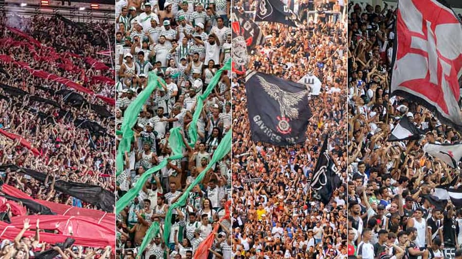 Pesquisa aponta torcida que faz ‘maior festa’ nas arquibancadas; veja lista