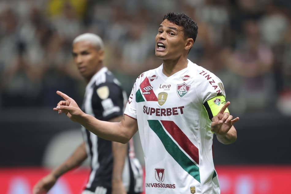 Thiago Silva jogador do Fluminense durante partida contra o Atletico-MG no estadio Arena MRV pelo campeonato Copa Libertadores 2024. Foto: Gilson Lobo/AGIF