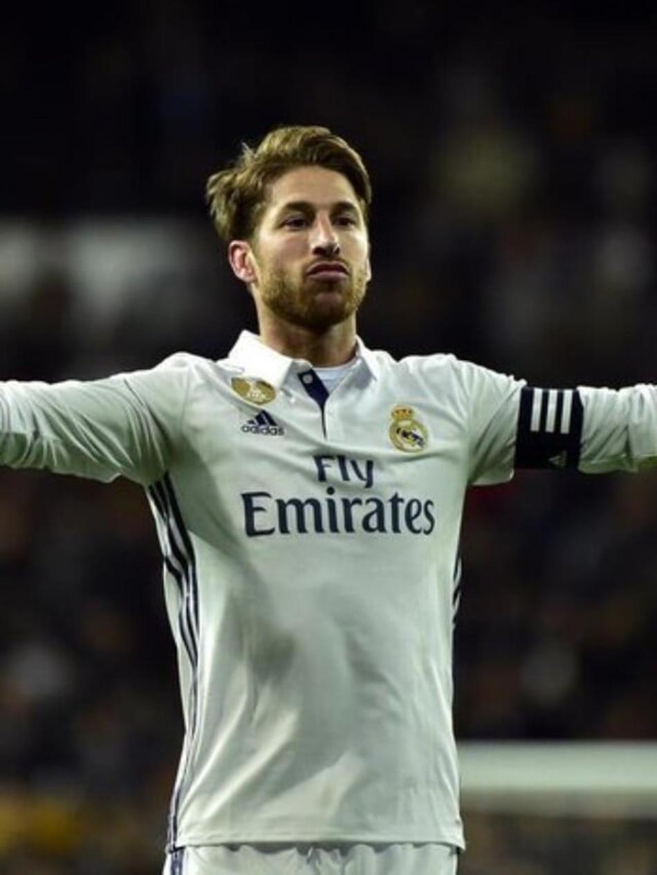 Sergio Ramos celebra gol pelo Real Madrid