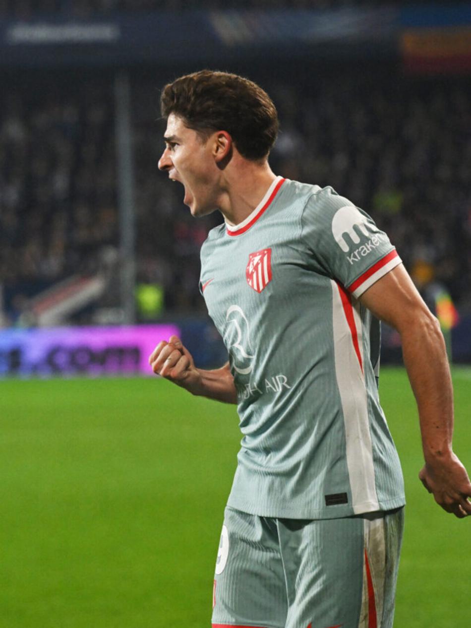 Com gol de Julián Álvarez, o Atlético de Madrid venceu o Slavia Praga, fora de casa, por 1 a 0 (Foto: Michal Cizek/AFP)