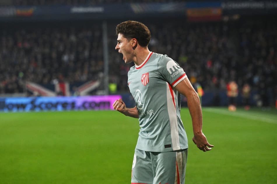Com gol de Julián Álvarez, o Atlético de Madrid venceu o Slavia Praga, fora de casa, por 1 a 0 (Foto: Michal Cizek/AFP)