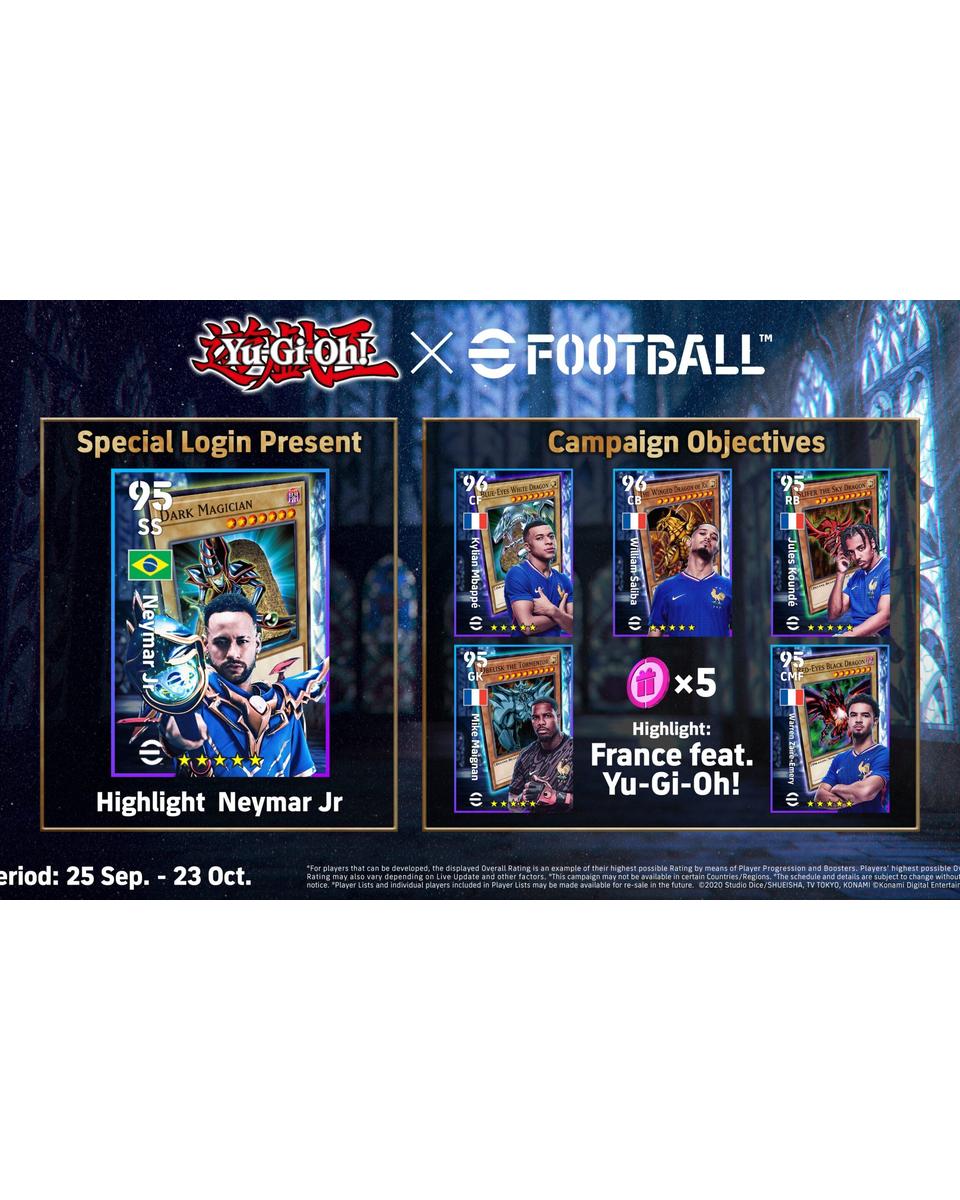 Neymar é destaque em parceria inédita entre Yu-Gi-Oh! e eFootball