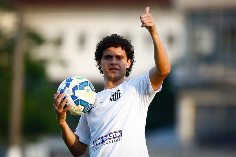 Treino Santos, Lateral Victor Ferraz (foto:Ricardo Saibun / Santos FC)