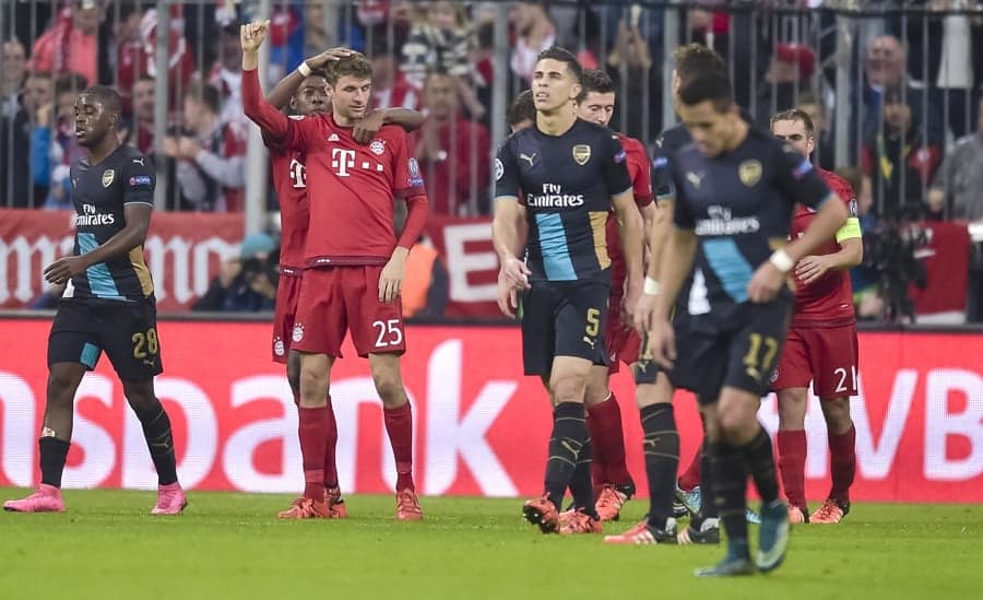 HOME - Bayern de Munique x Arsenal - Liga dos Campeões - Muller (Foto: Guenter Schiffmann/AFP)