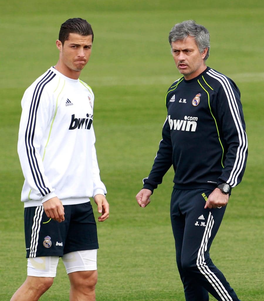 José Mourinho e Cristiano Ronaldo (Foto: Andrea Comas)