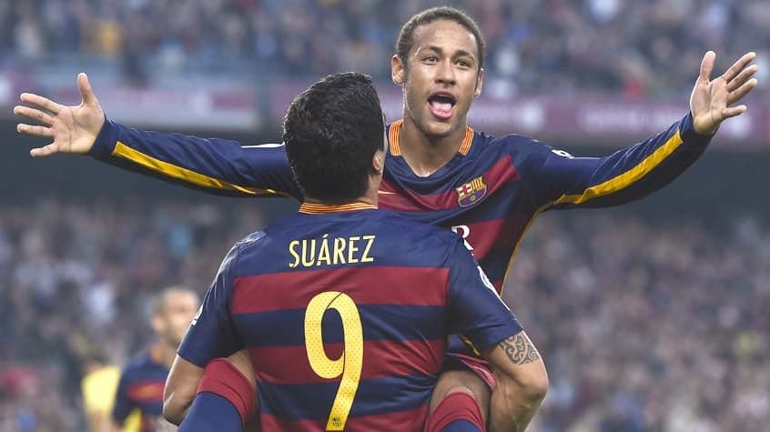 HOME - Barcelona x Villarreal - Campeonato Espanhol - Neymar e Suárez (Foto: Josep Lago/AFP)