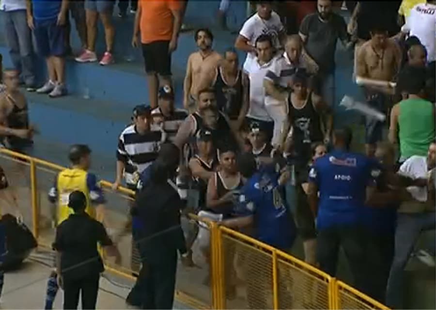 Futsal, Orlandia x Corinthians, briga