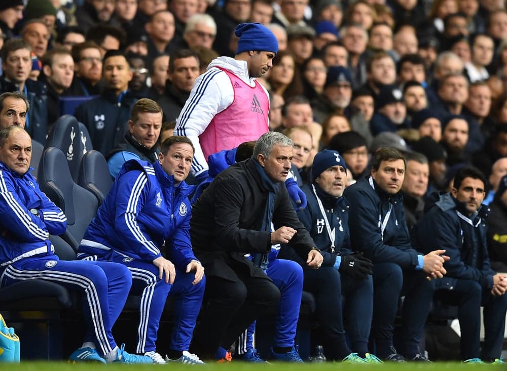 Diego Costa - Tottenham x Chelsea (Foto: AFP)